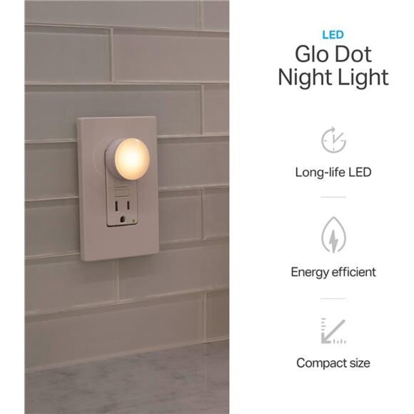 Lights By Night Mini LED Night Light, Plug-In, Dusk to Dawn Sensor, Warm White - Picture 5 of 7